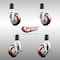 Service Caster 3 Inch 316SS Maroon Poly Swivel 1-5/8 Inch Expanding Stem Caster Brake SCC, 2PK SS316EX20S314-PPUB-MRN-2-TLB-2-158 - alternate 1